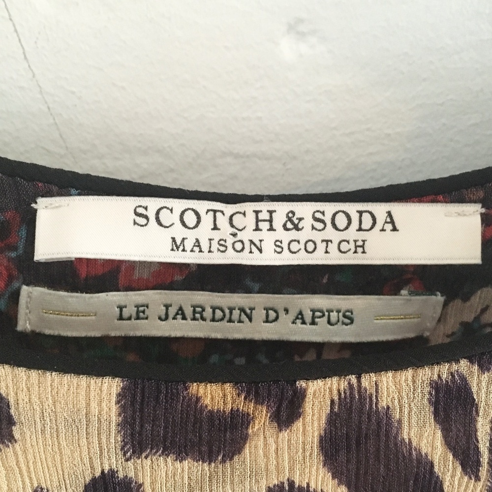Scotch & Soda Le Jardin d’Apus Sheer Floral Top Bell Sleeve Sz S - Picture 4 of 14